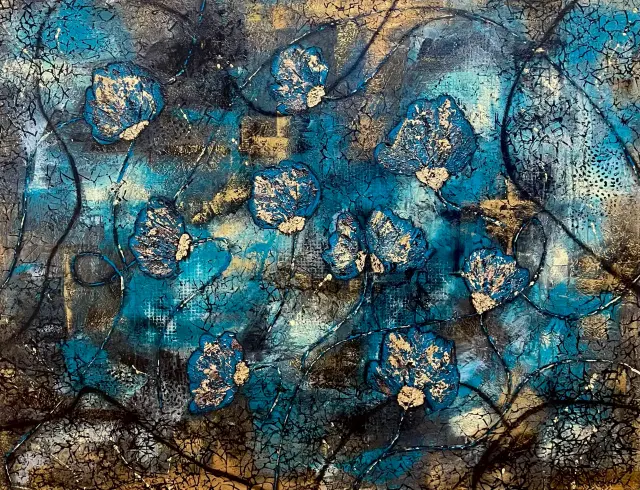 Artwork or textile design products with a specific technique and the name „Pragnienie” 2024