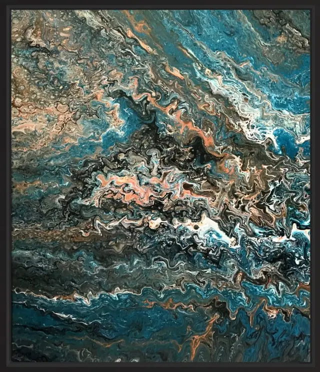Artwork or textile design products with a specific technique and the name „Laguna" 2023